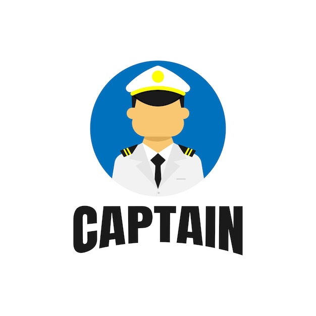 Вектор Концепция логотипа иллюстрации моряка с простым и минималистским стилем