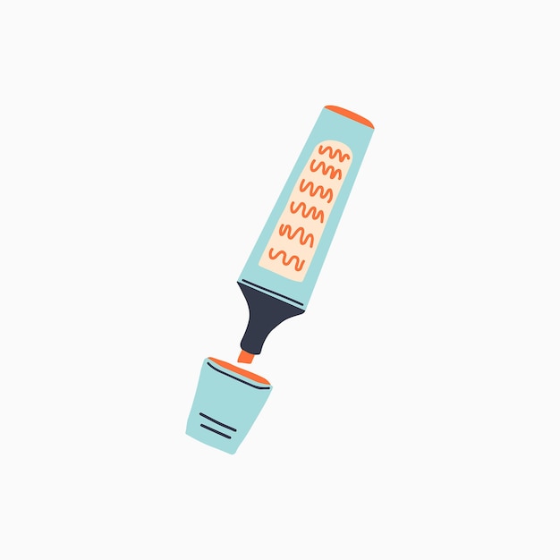 Markeerstift Heldere Leuke Briefpapier Illustratie