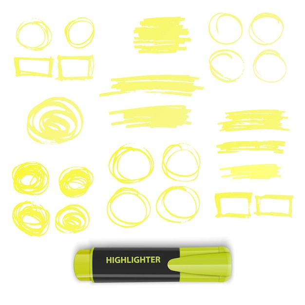 Marker marks Green marker text selection vector format