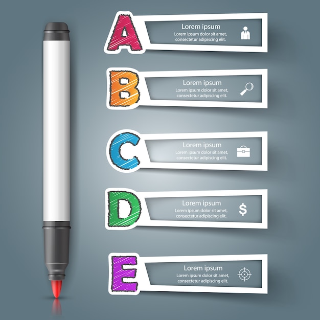 Marker onderwijs pictogram