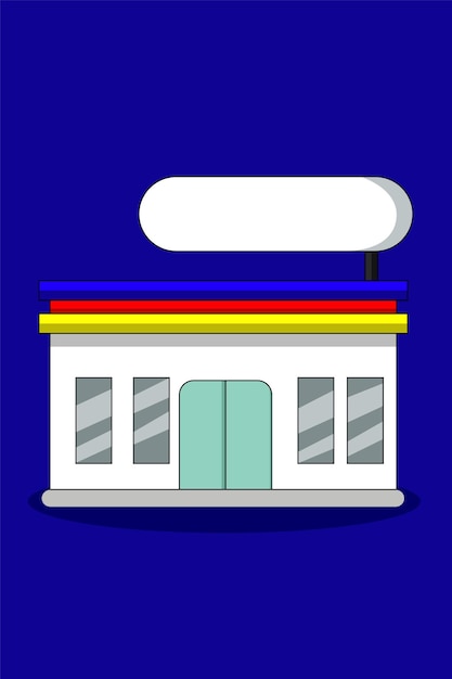 Market Building Illustration