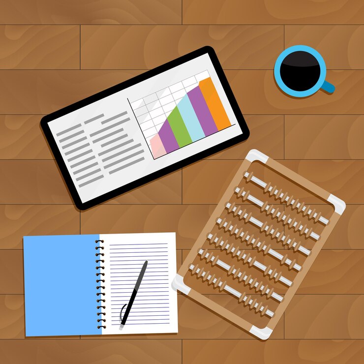 Vector market diagram and infochart