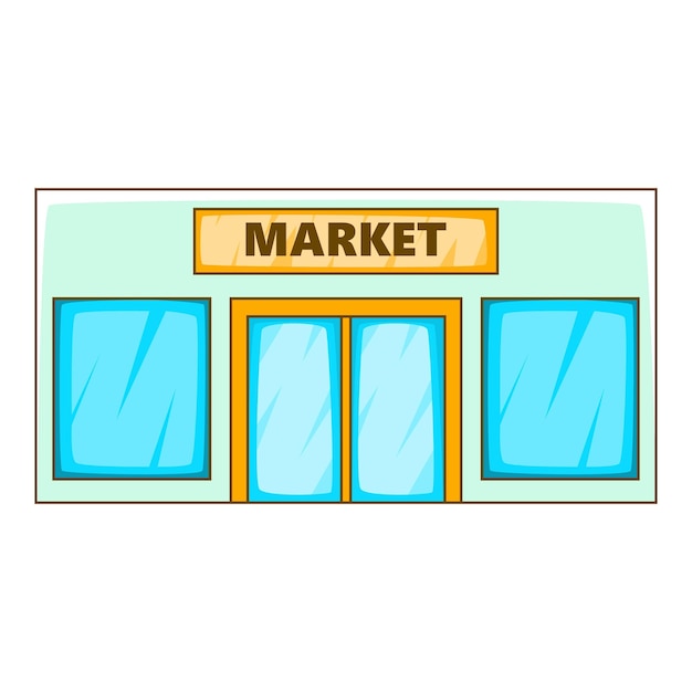 Vector market icon cartoon illustration of market vector icon for web