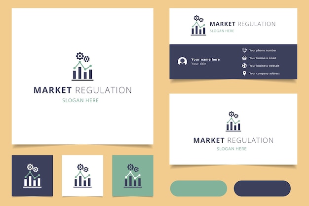 Market regulation logo design with editable slogan branding