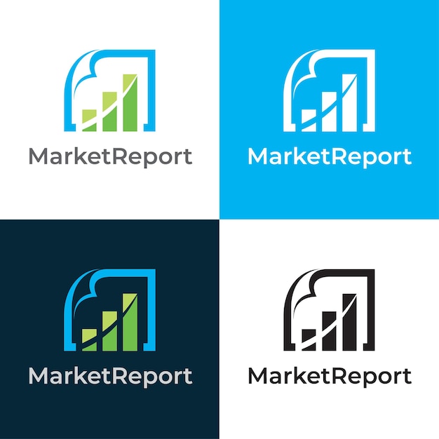 Market report icon vector logo template