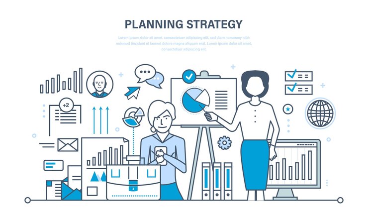 Vector market research financial analysis performance management business study of statistics