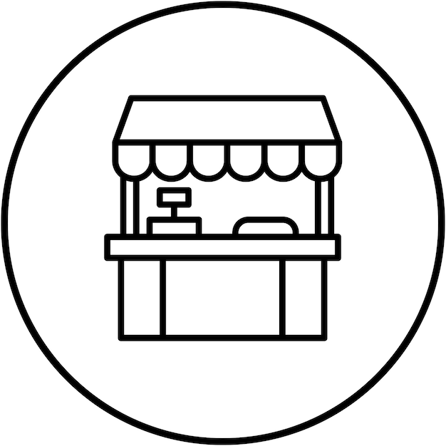 Market Stand vector icon Can be used for Festa Junina iconset