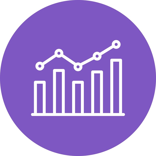 Market Statistics vector icon illustration of Business Startup iconset