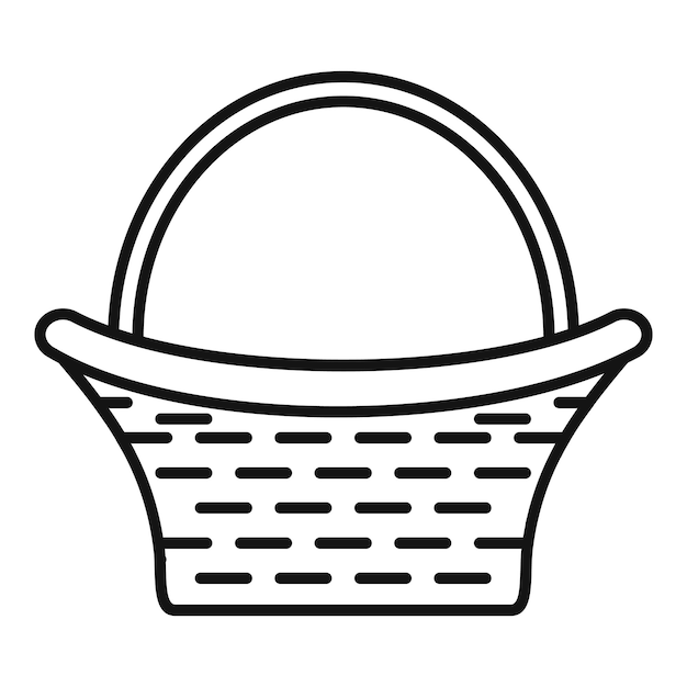 Market wicker icon outline market wicker vector icon for web design isolated on white background