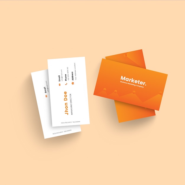 Vector marketer business card