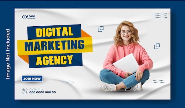 Vector marketing ads promotional web banner template design