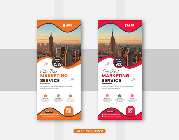 Vector marketing agency business roll up banner design corporate x standee singage pull up banner di flyer