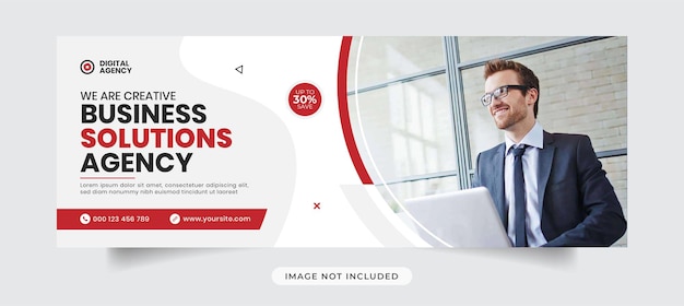 Marketing agency facebook cover and banner template