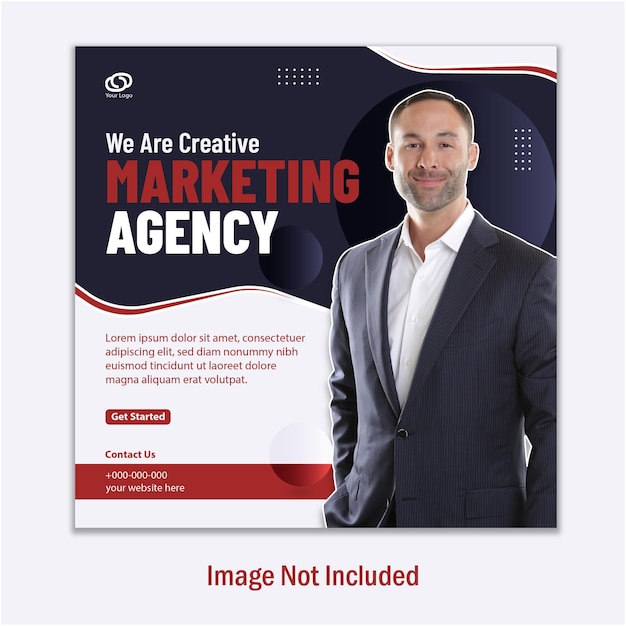 Marketing agency social media cover template