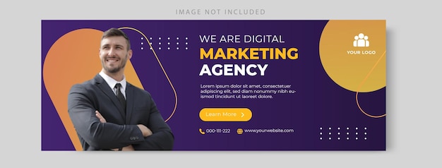 Marketing Agency Social Media Facebook Cover Banner Template