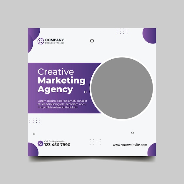 marketing agency social media post template