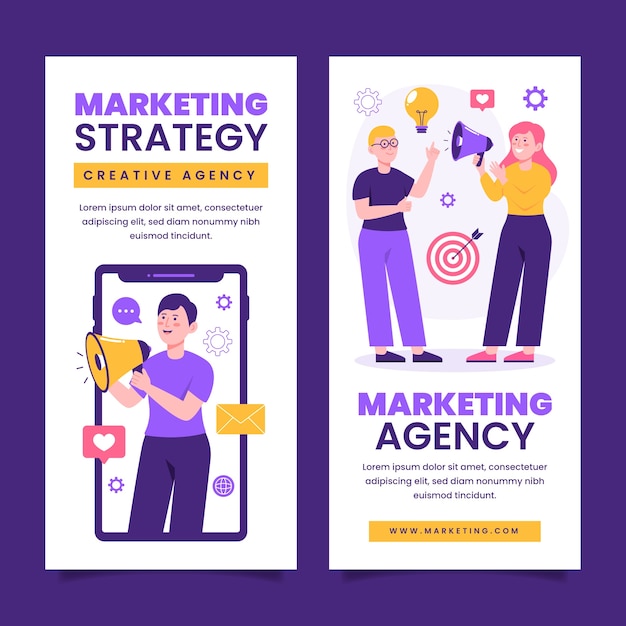 Vector marketing banner set