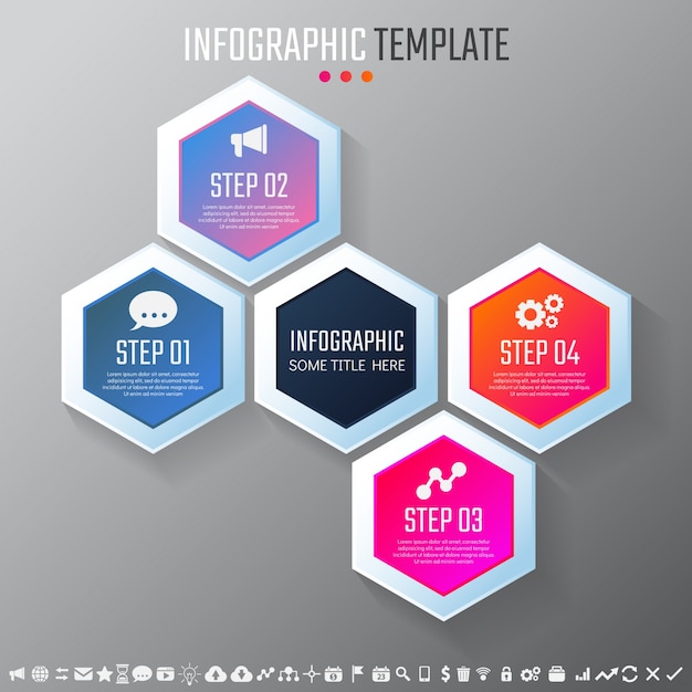 Vector marketing banner technology table pie data