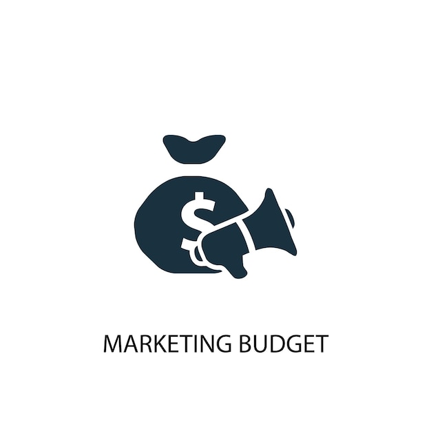 Marketing budget pictogram Eenvoudig element illustratie marketing budget concept symbool ontwerp Kan worden gebruikt voor web en mobiel