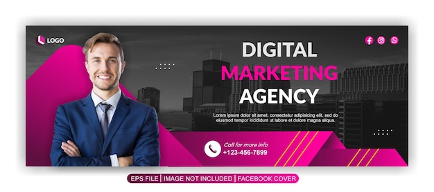 Marketing business agency social media post template