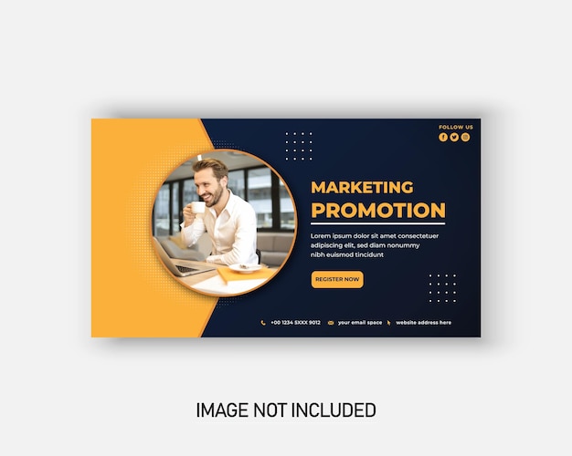 Marketing business banner template design