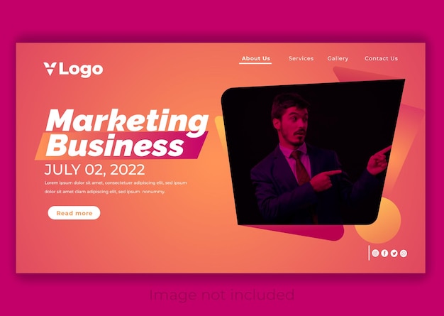 Marketing business banner template