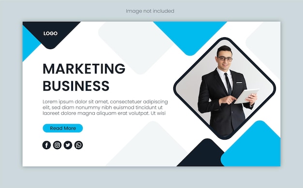 Marketing business banner template