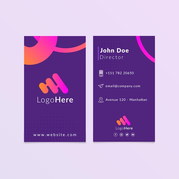 Marketing business business card template