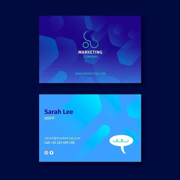 Marketing business card template