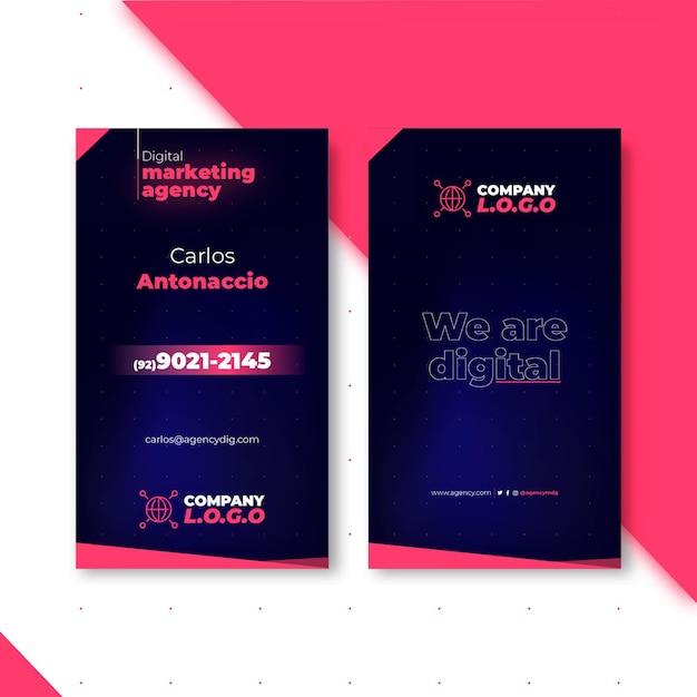 Marketing business card template