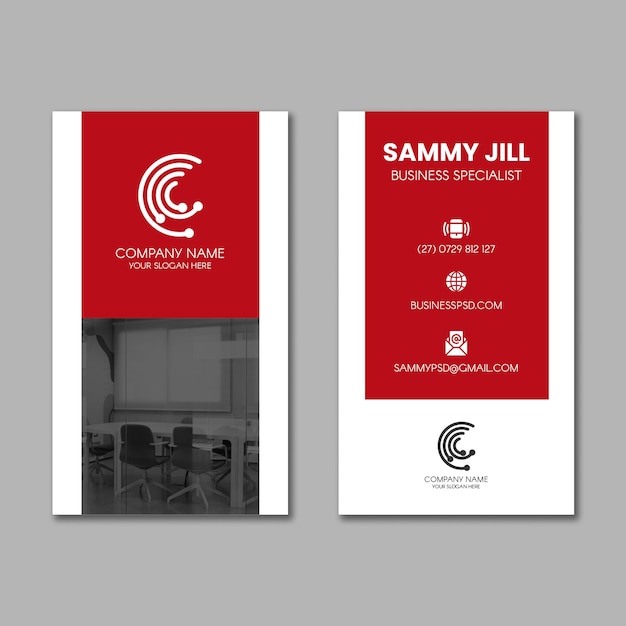 Vector marketing business double sided business card