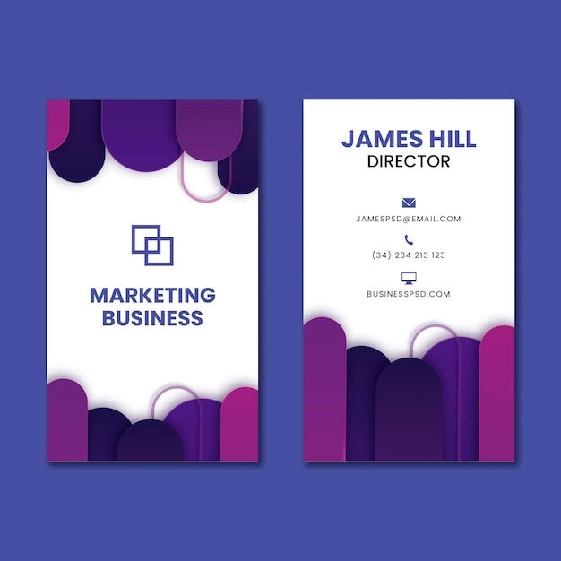 Marketing business dubbelzijdig visitekaartje