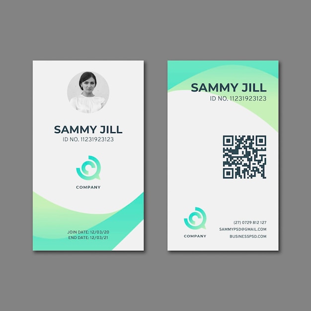 Vector marketing business id card