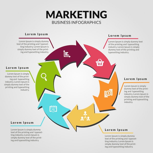 Vector marketing business infographics