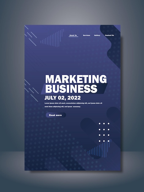 Marketing business landing template