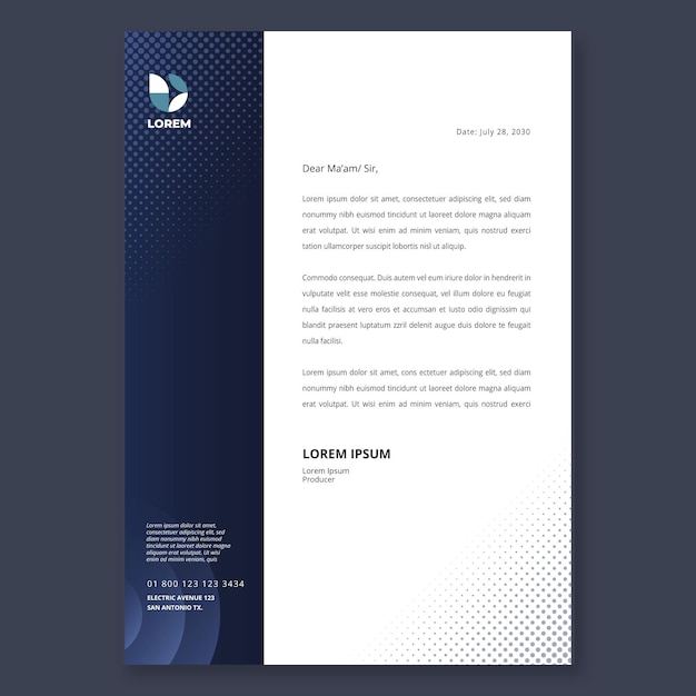 Vector marketing business letterhead template