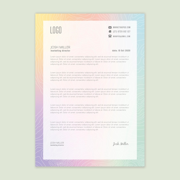 Marketing business letterhead