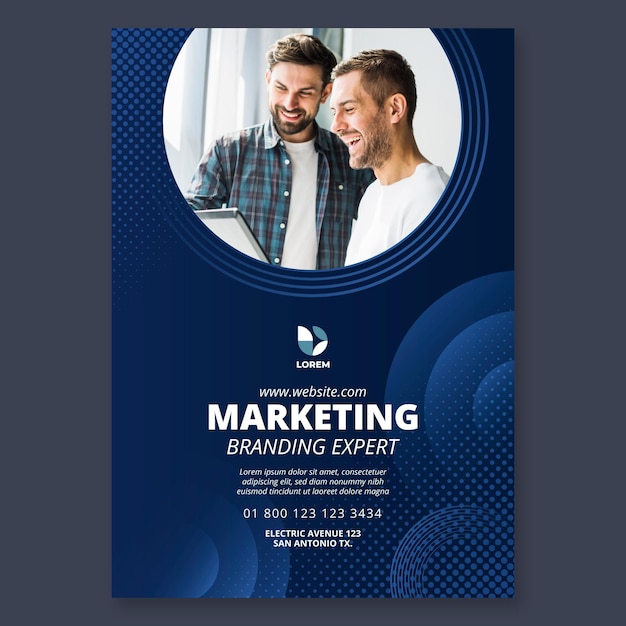 Vector marketing business poster template