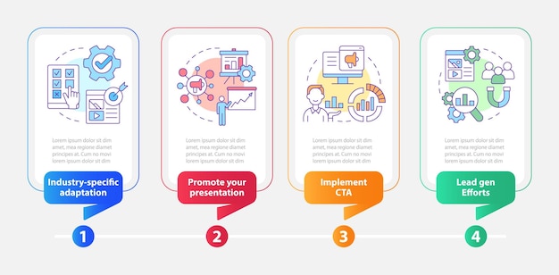 Marketing case study rectangle infographic template