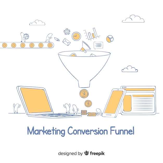 Marketing conversion funnel