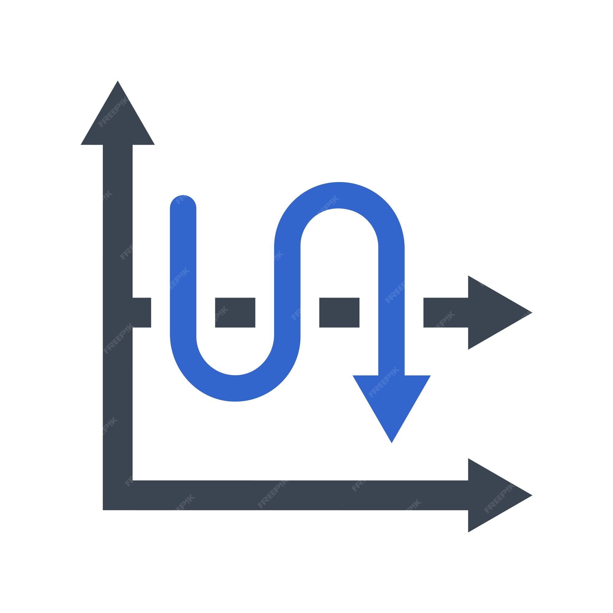 Premium Vector | Marketing decrease graph icon