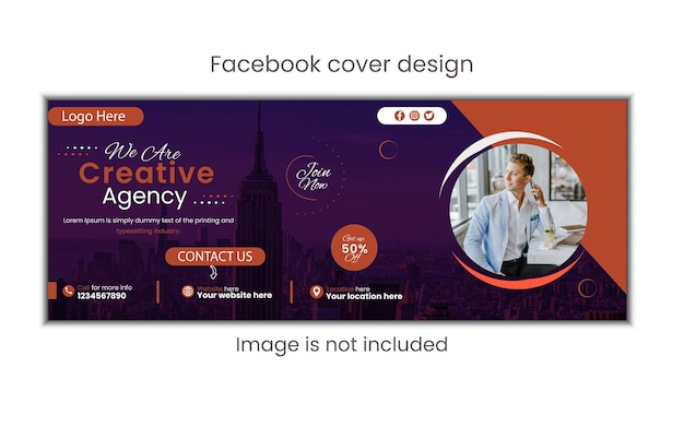 marketing facebook cover page and web banner template