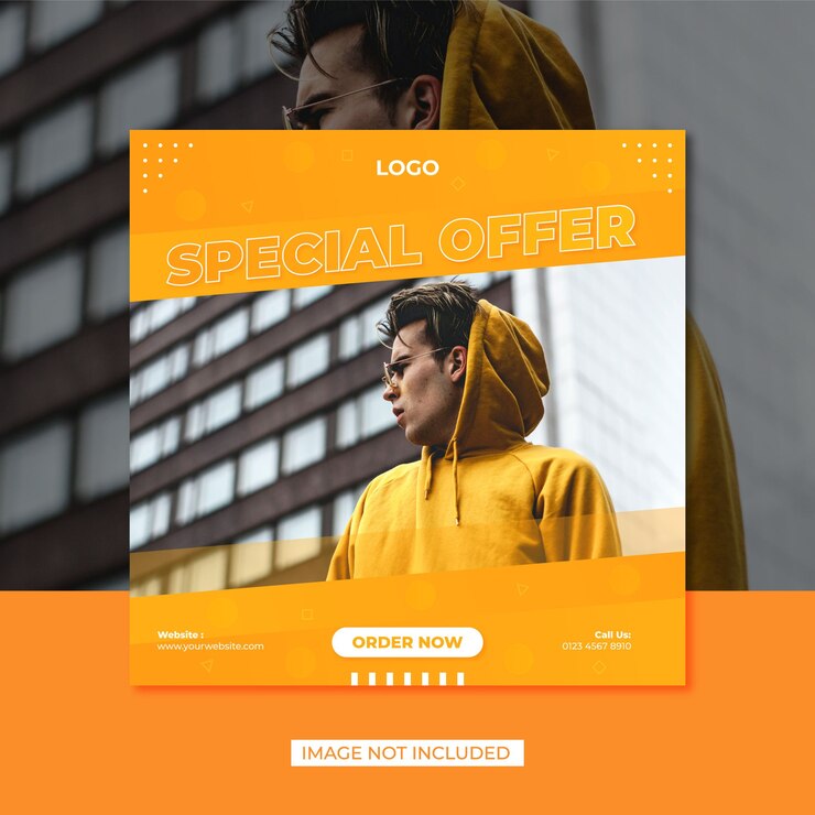 Vector marketing fashion banner sale social media post template