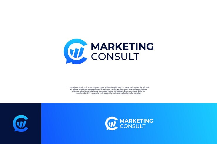 Vector marketing financial consultation logo design