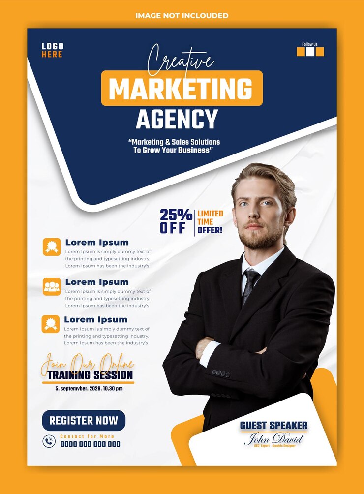 Vector marketing flyer template design