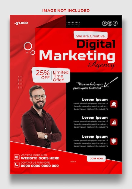 Marketing flyer template design