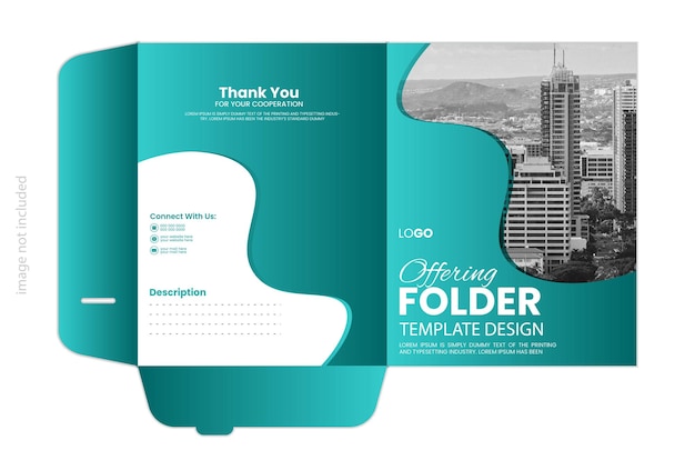 Vector marketing folder design