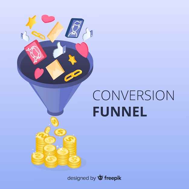 Marketing funnel background