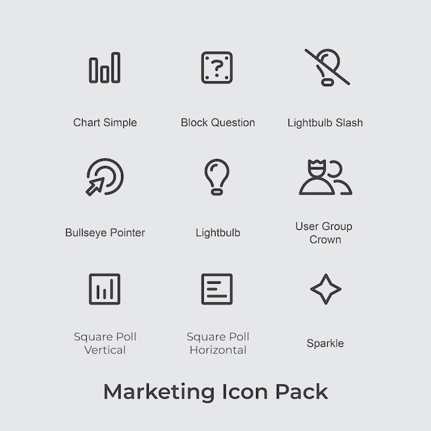 Vector marketing icon pack