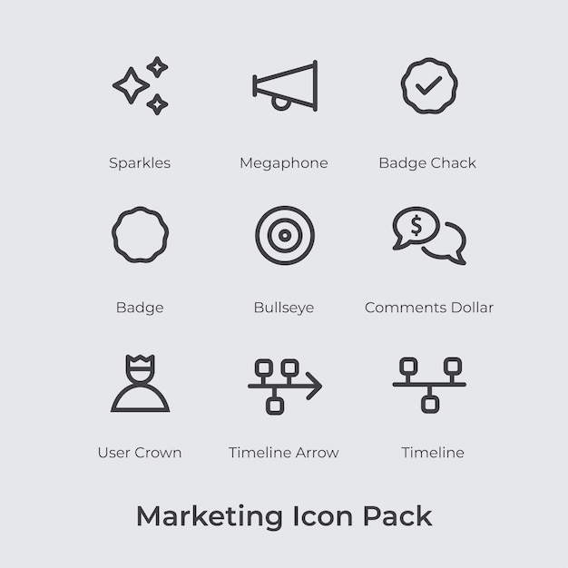 Marketing icon pack